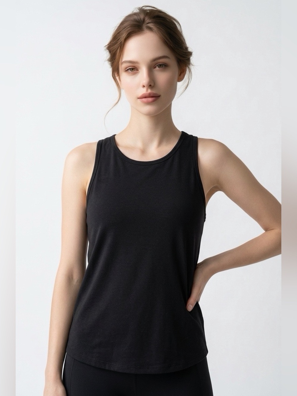 Athleta Black Crossback Tank Top